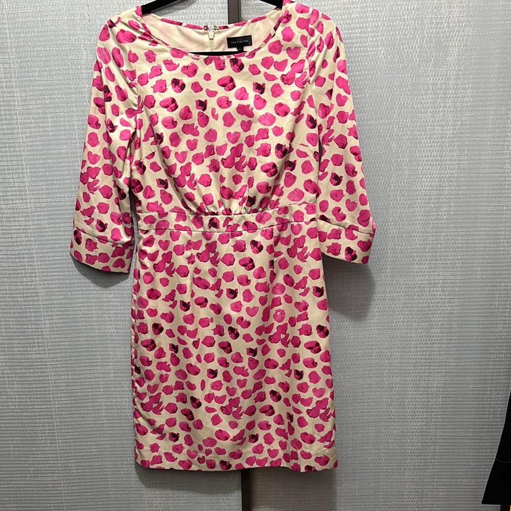 Pink Heart Patterned Women's Dress